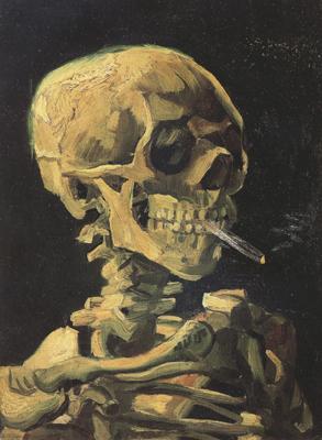 Vincent Van Gogh Skull with Burning Cigarette (nn04) China oil painting art
